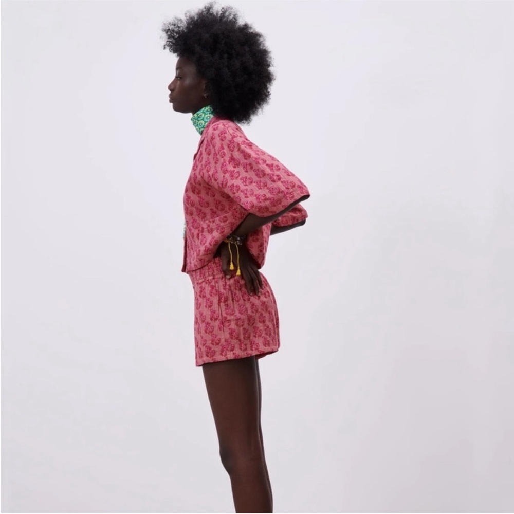 Zara Pink Button Down Shirt - Picture 9 of 13